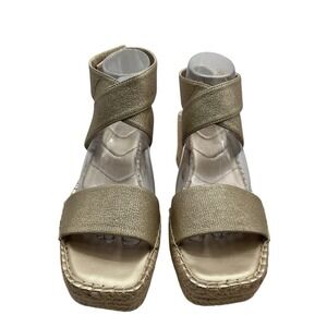 Franco Sarto L-Carezza‎ Gold Espadrilles Size 8.5 Retail $99